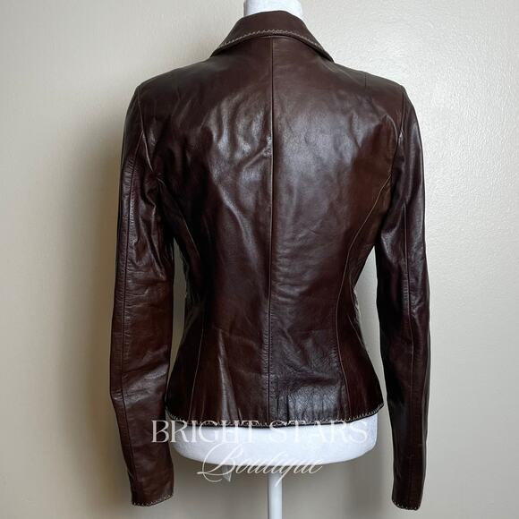 Rare Embroidered Leather Blazer Jacket ASO Lorelai Gilmore Phoebe Buffay Friends - Picture 6 of 11